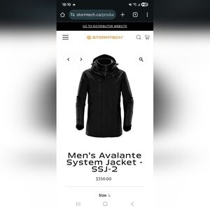 Stormtech Men's Black Performance Jacket